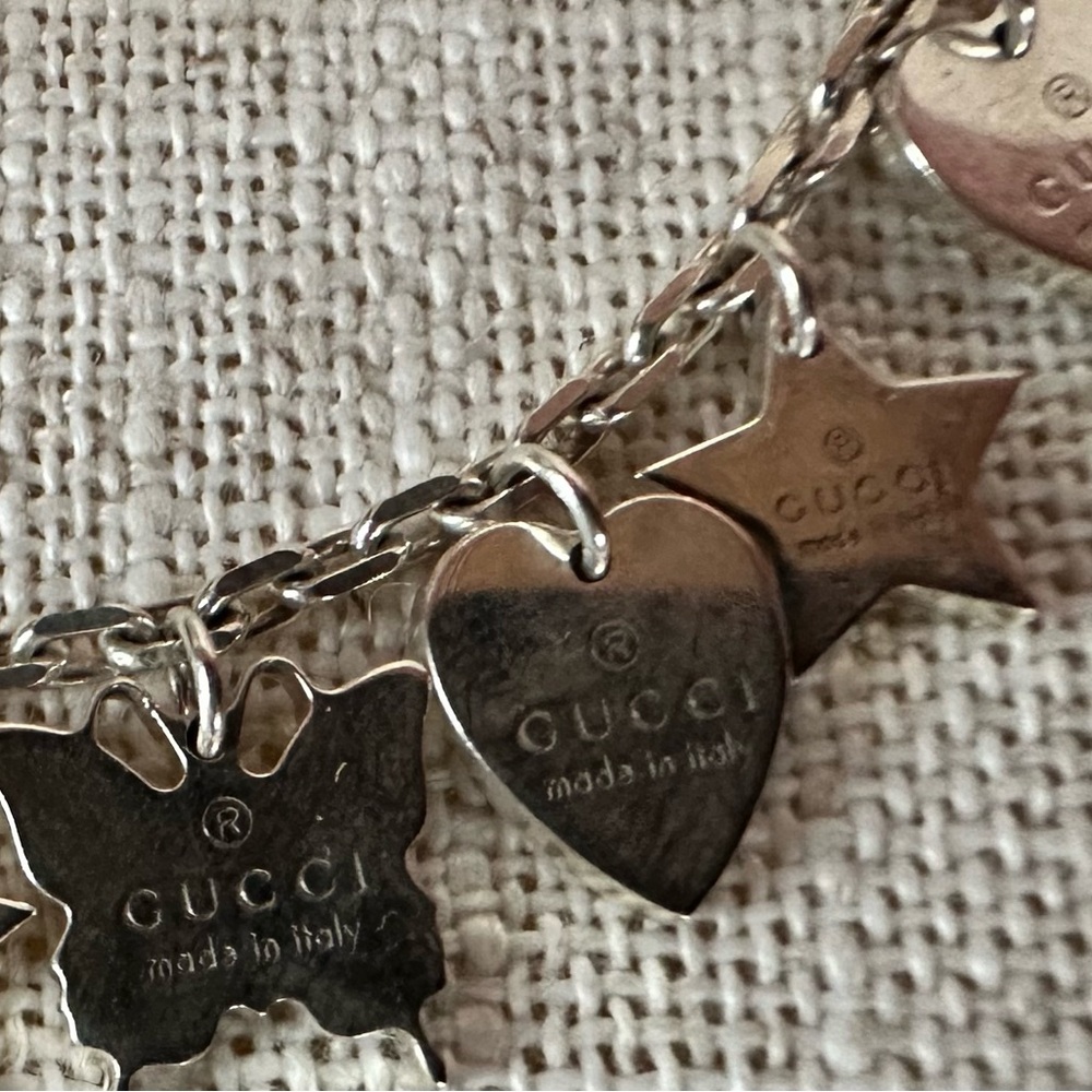Gucci Silver Heart Charm Necklace - Silver - Picture 3 of 3